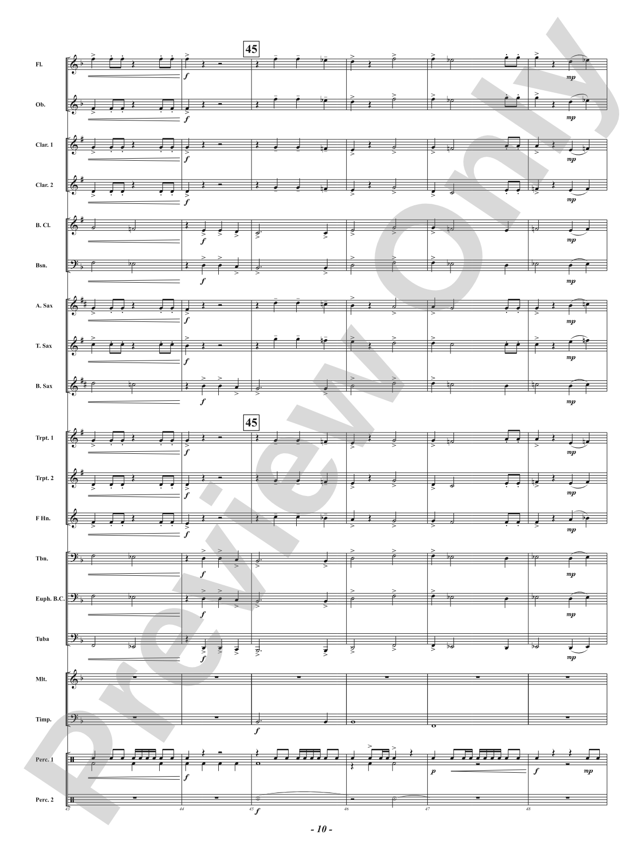 Fanfare For The Saints: Concert Band Conductor Score & Parts