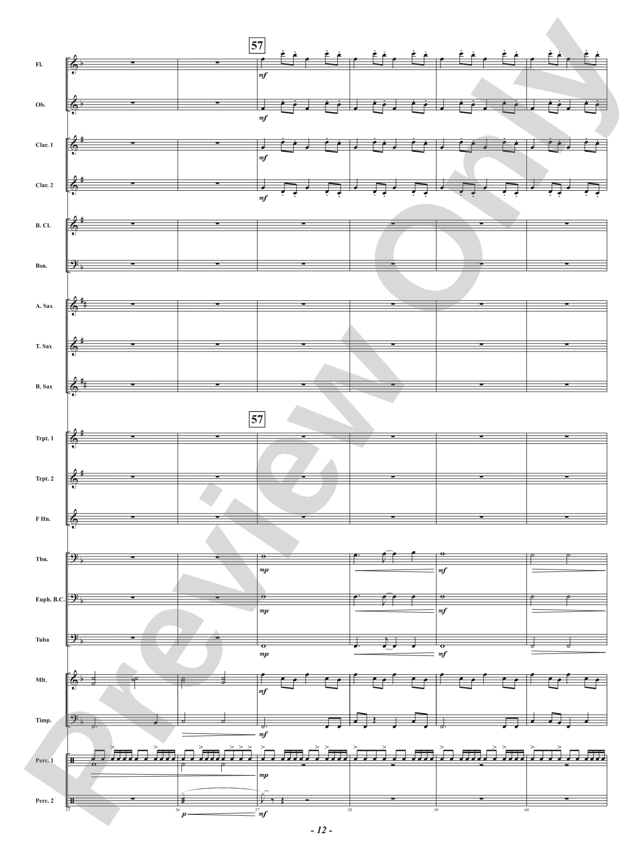 Fanfare For The Saints: Concert Band Conductor Score & Parts