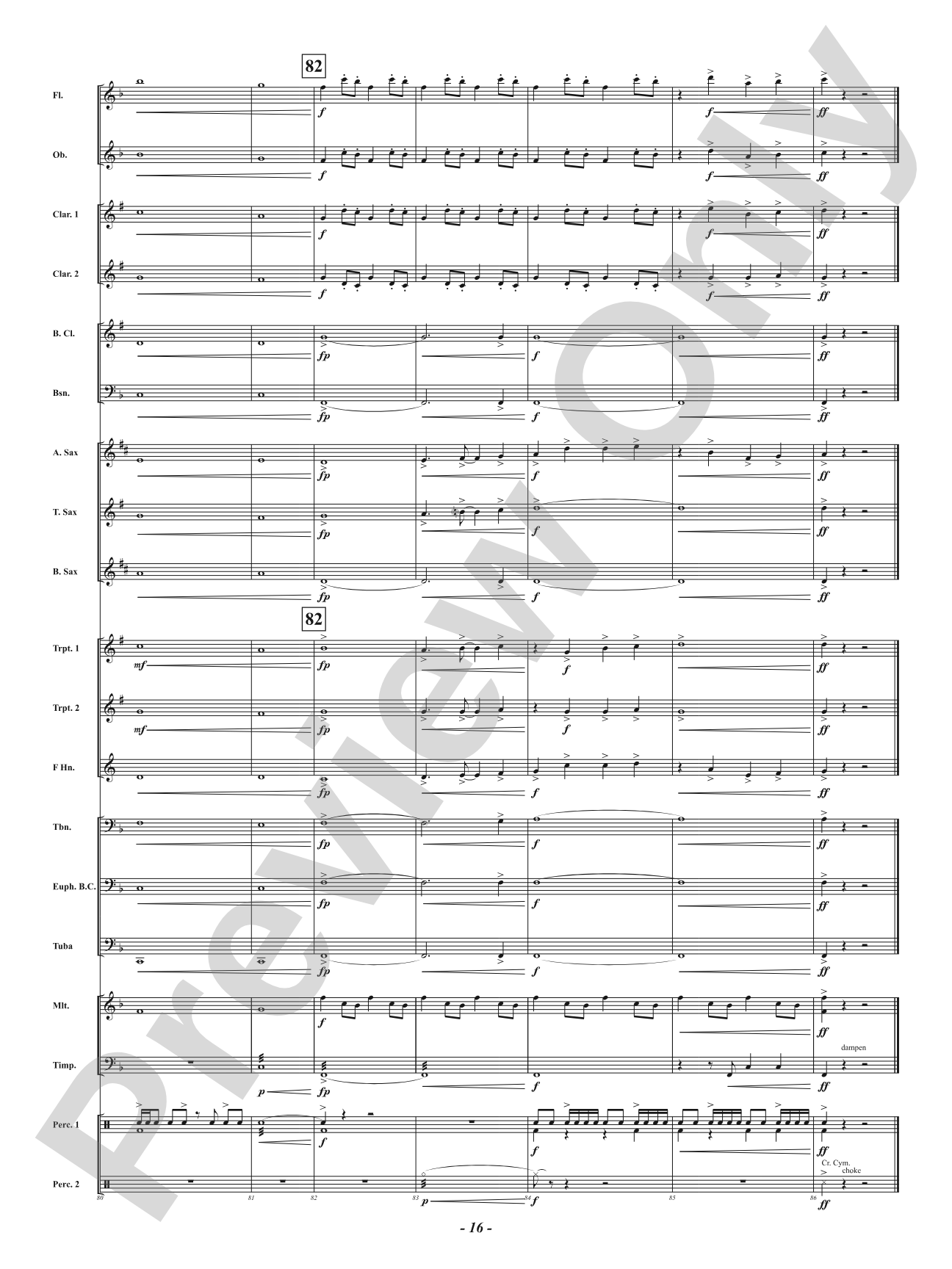 Fanfare For The Saints: Concert Band Conductor Score & Parts