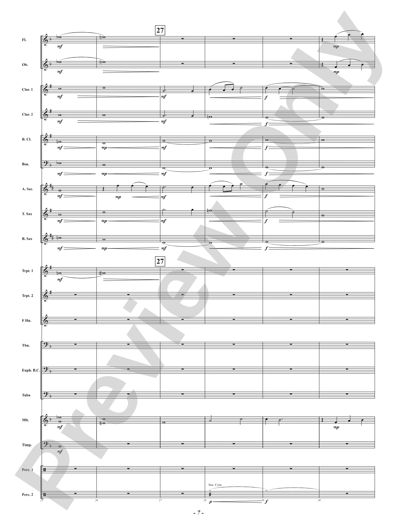 Fanfare For The Saints: Concert Band Conductor Score & Parts