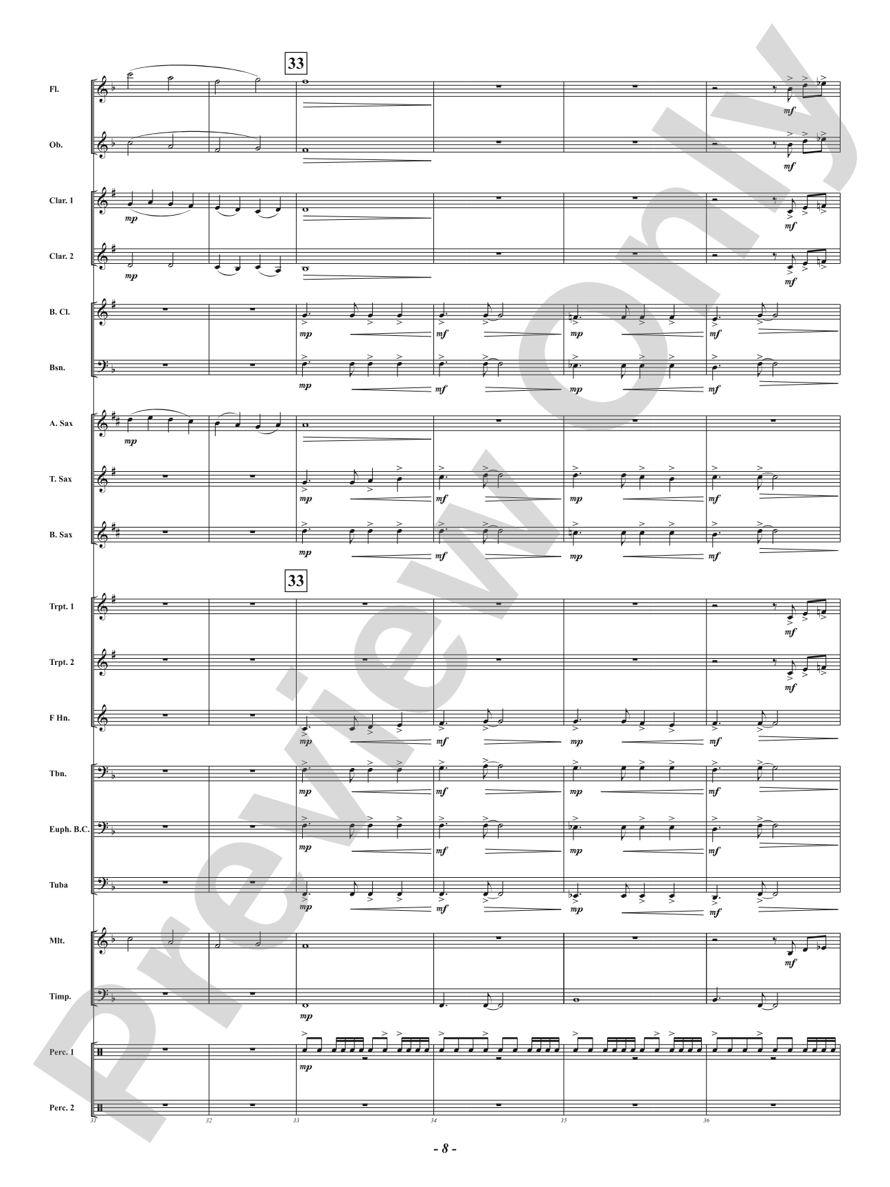 Fanfare For The Saints: Concert Band Conductor Score & Parts