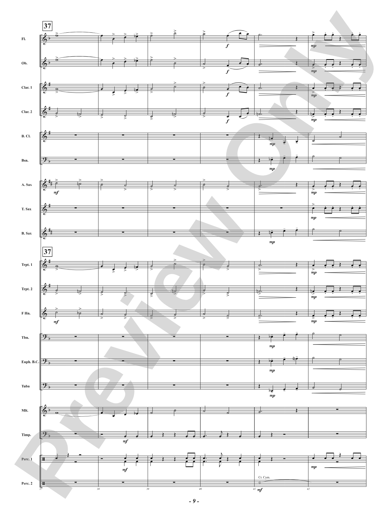Fanfare For The Saints: Concert Band Conductor Score & Parts