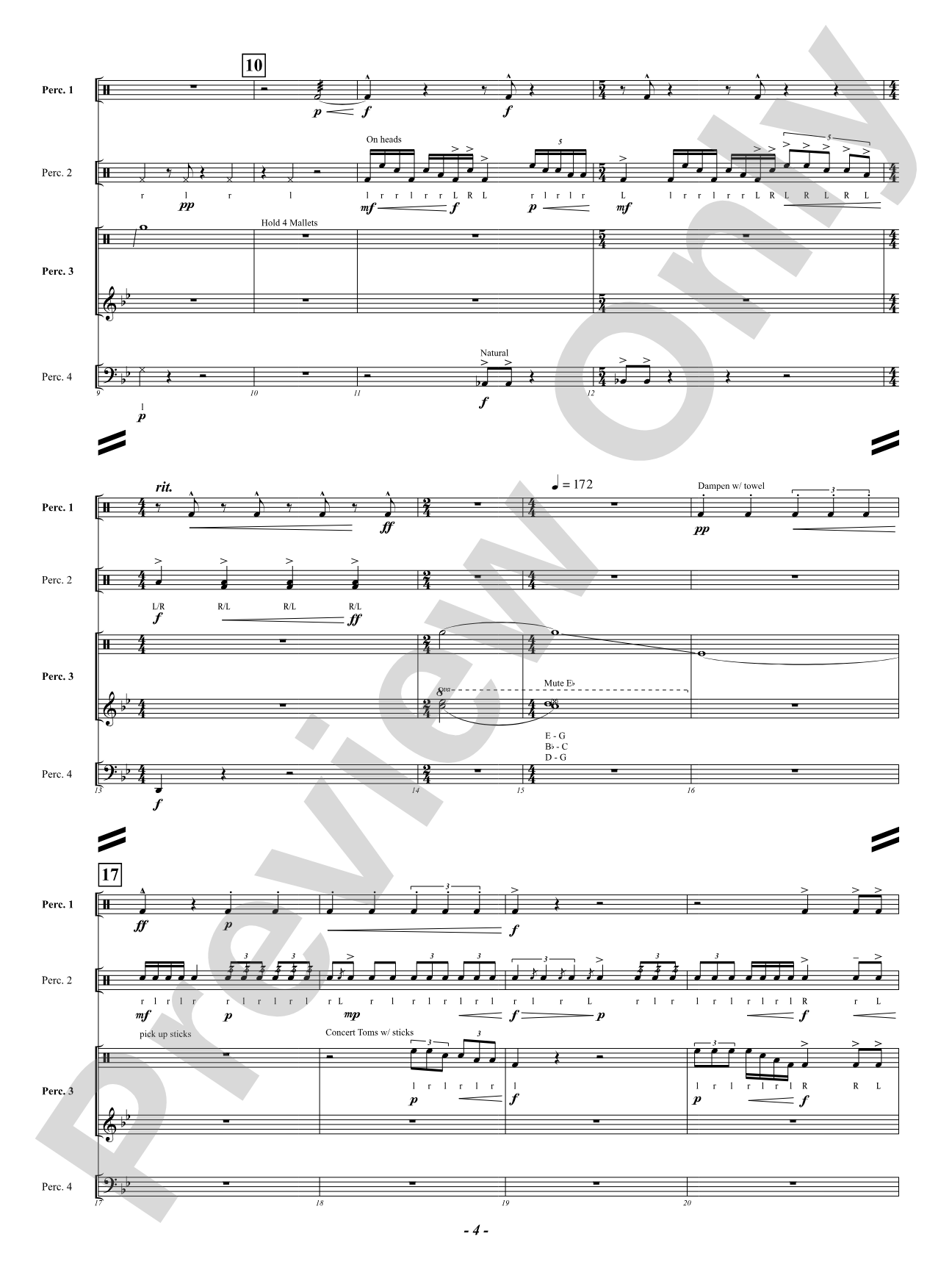 Katla: Percussion Ensemble Conductor Score & Parts