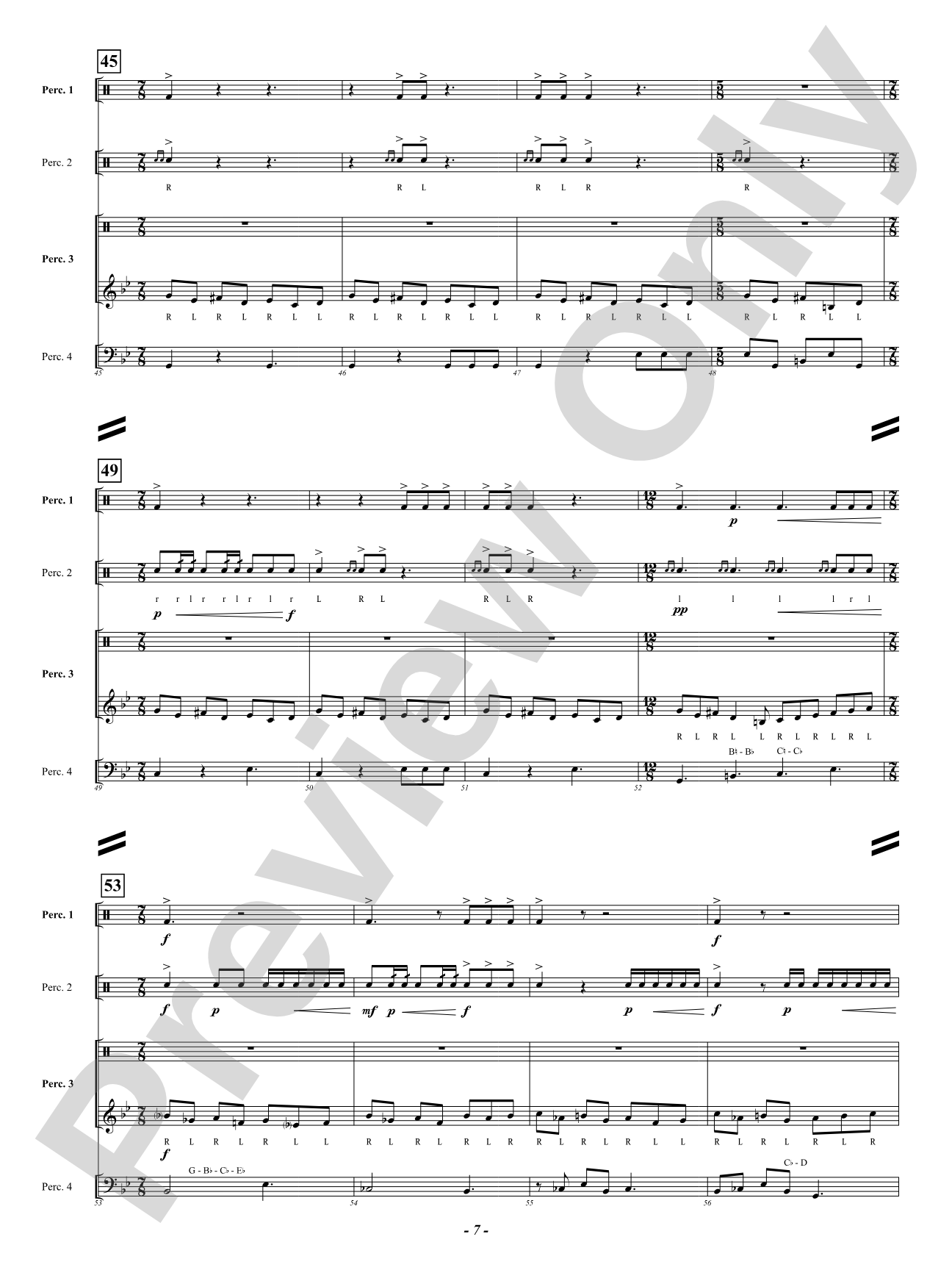 Katla: Percussion Ensemble Conductor Score & Parts