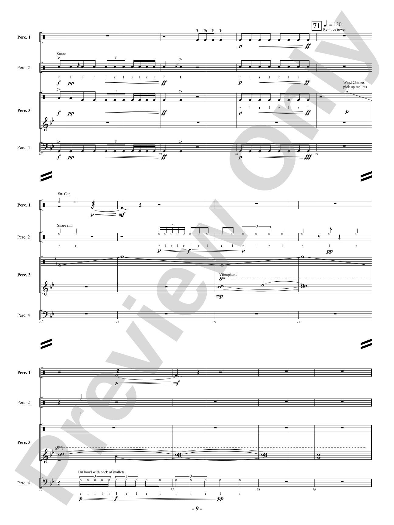 Katla: Percussion Ensemble Conductor Score & Parts