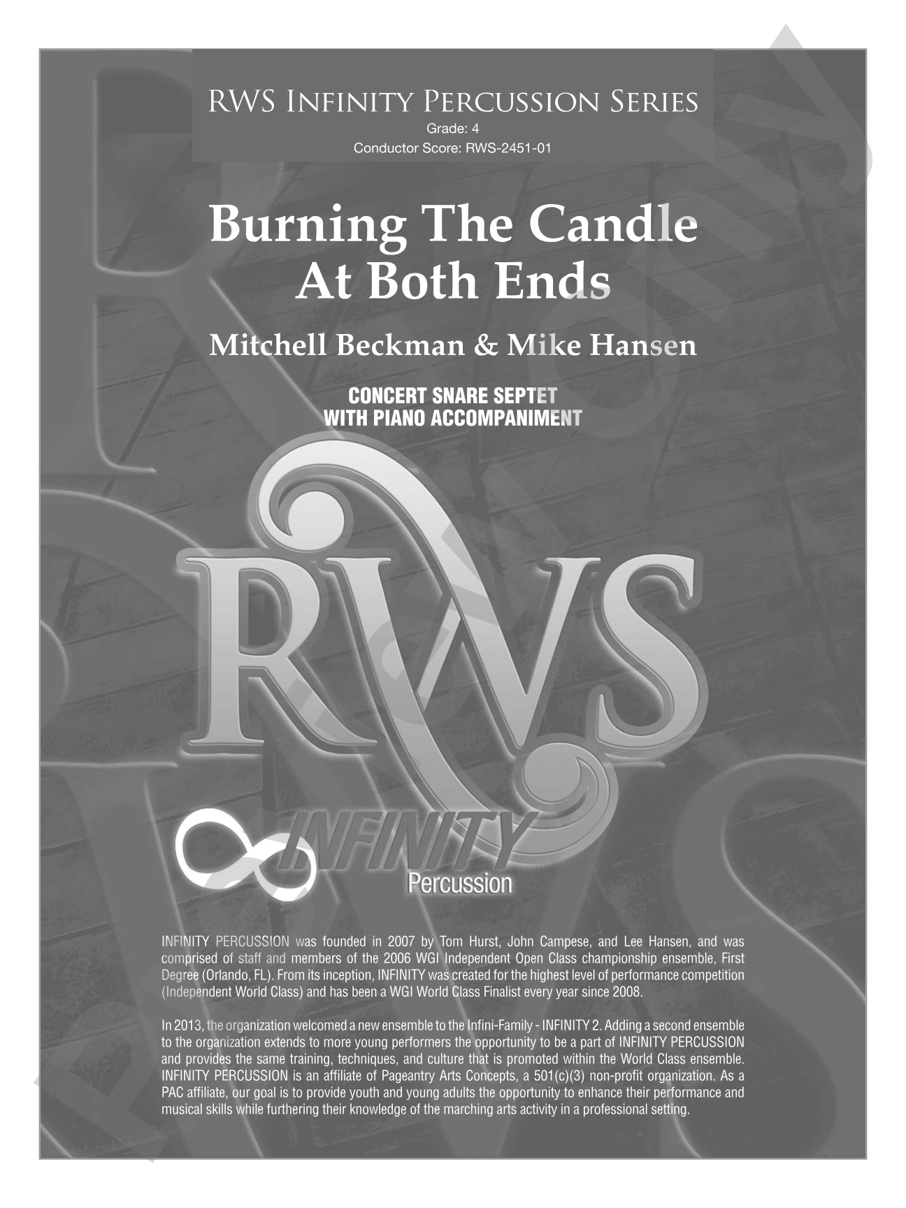 Burning The Candle At Both Ends: Percussion Ensemble