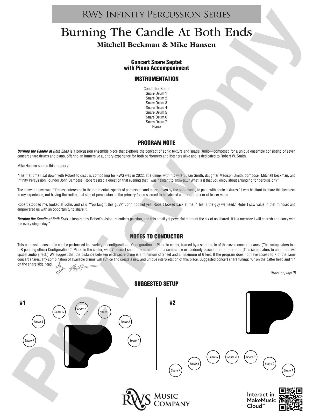 Burning The Candle At Both Ends: Percussion Ensemble