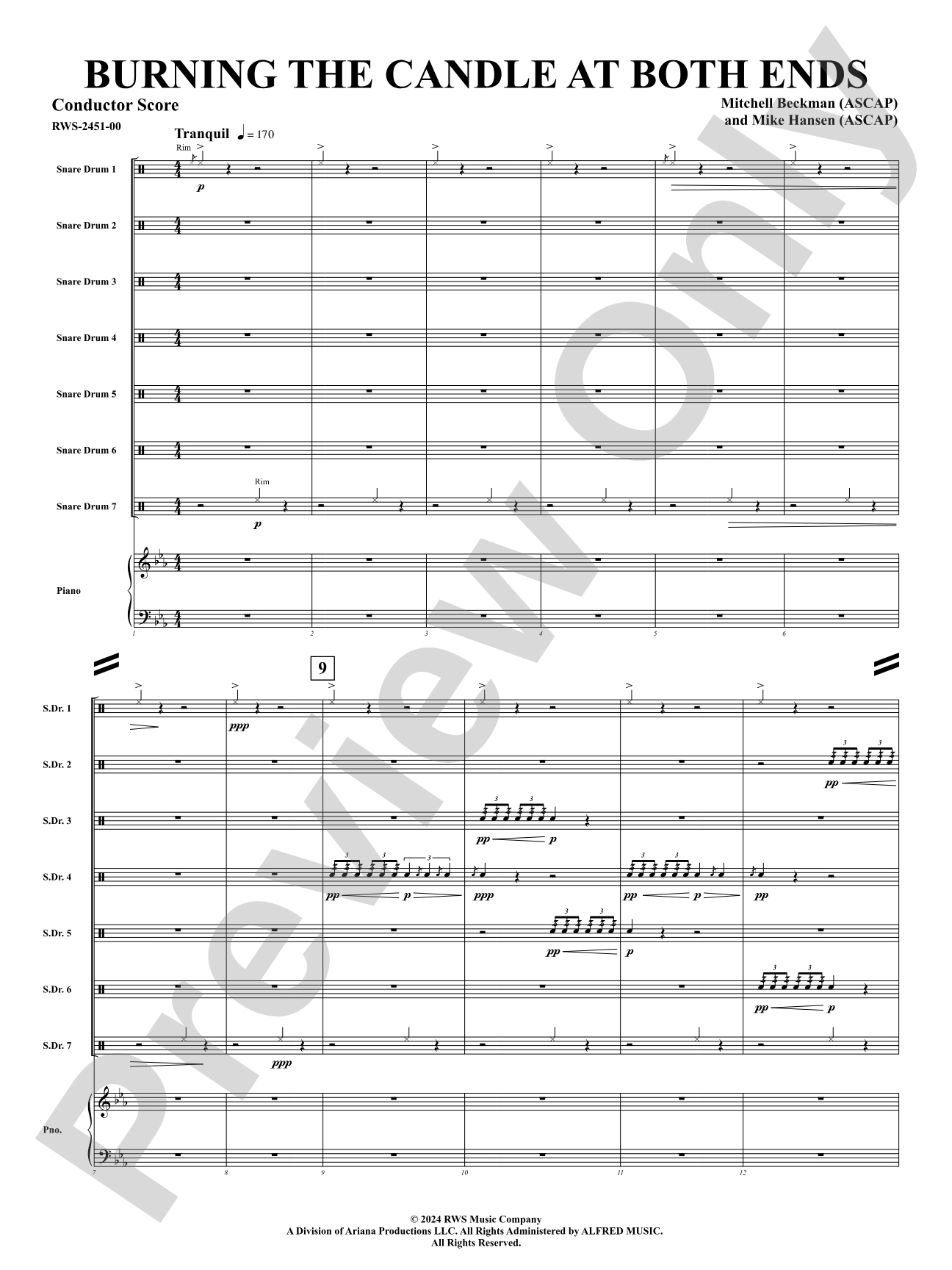 Burning The Candle At Both Ends: Percussion Ensemble