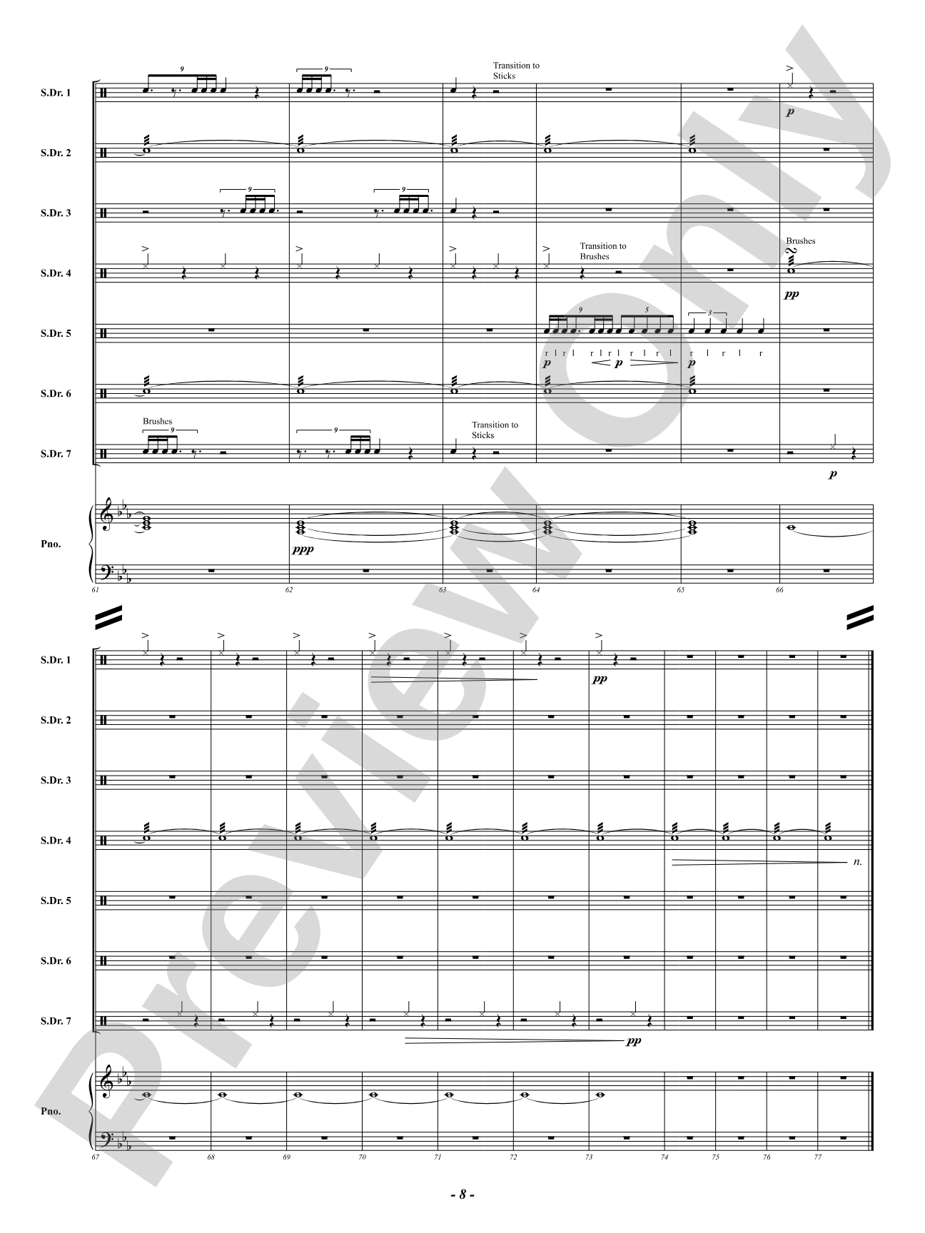 Burning The Candle At Both Ends: Percussion Ensemble
