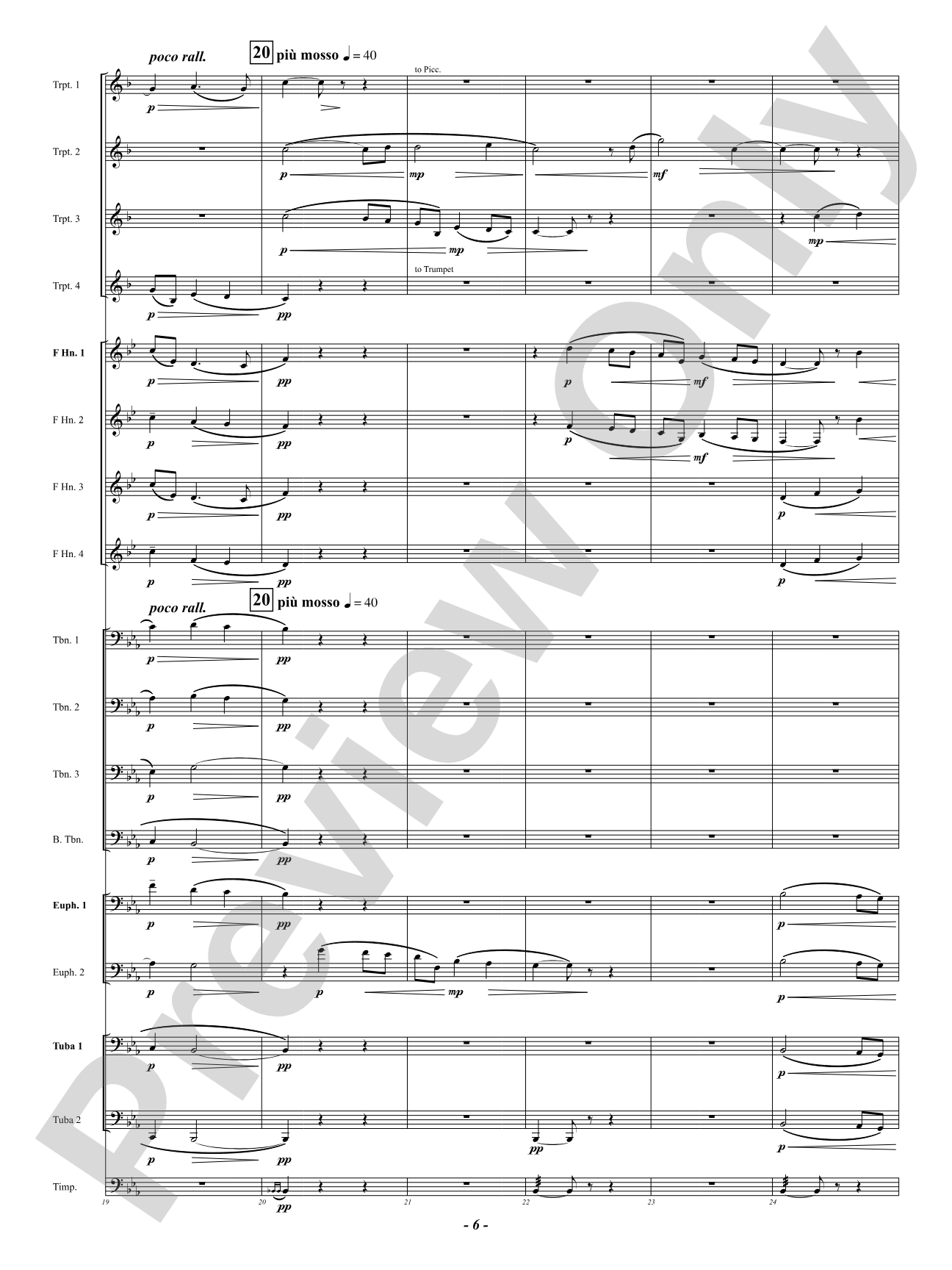 Nimrod (from "Enigma Variations"): Brass Ensemble Conductor Score & Parts