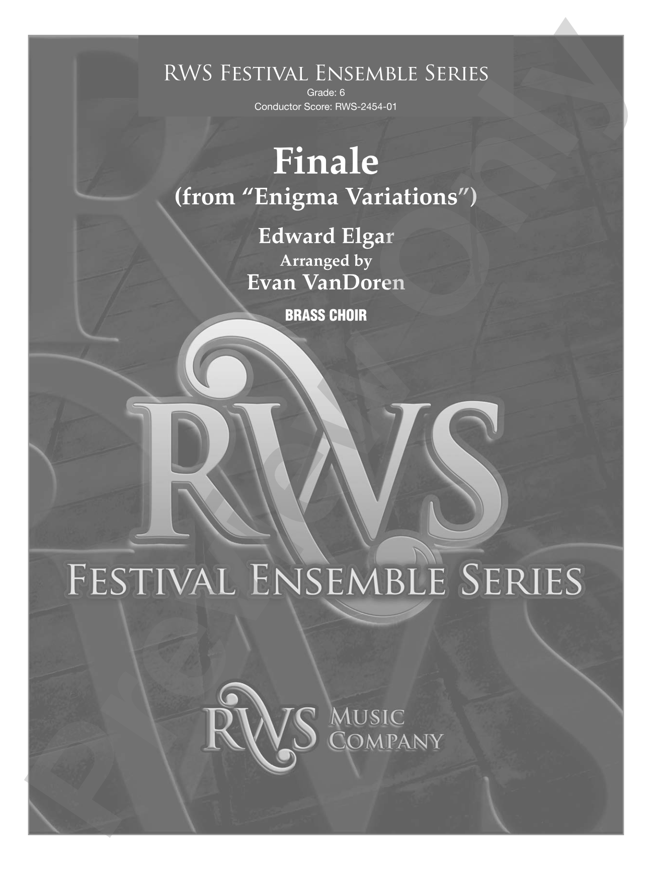 Finale (from "Enigma Variations"): Brass Ensemble Conductor Score & Parts