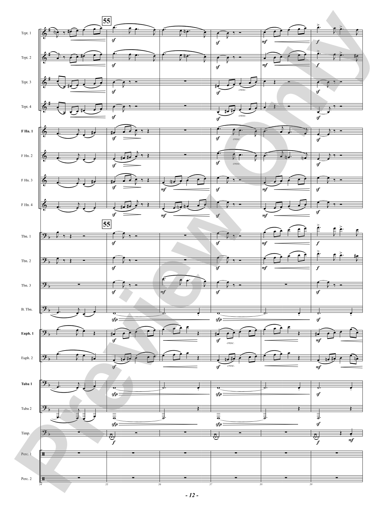 Finale (from "Enigma Variations"): Brass Ensemble Conductor Score & Parts