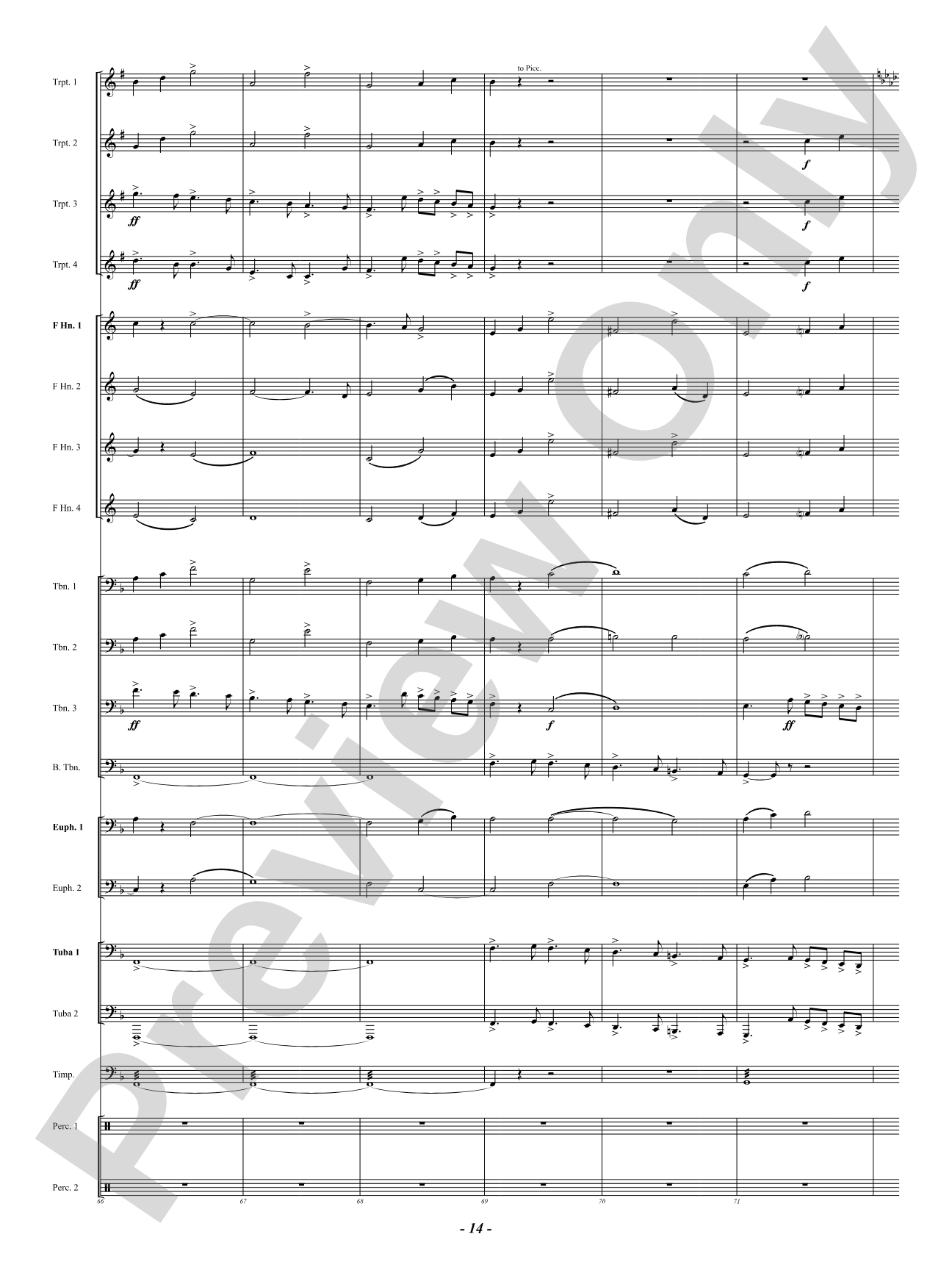 Finale (from "Enigma Variations"): Brass Ensemble Conductor Score & Parts