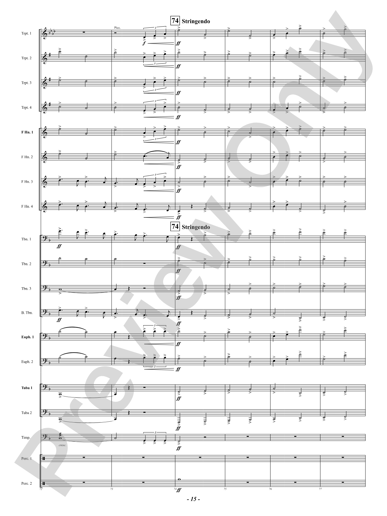 Finale (from "Enigma Variations"): Brass Ensemble Conductor Score & Parts