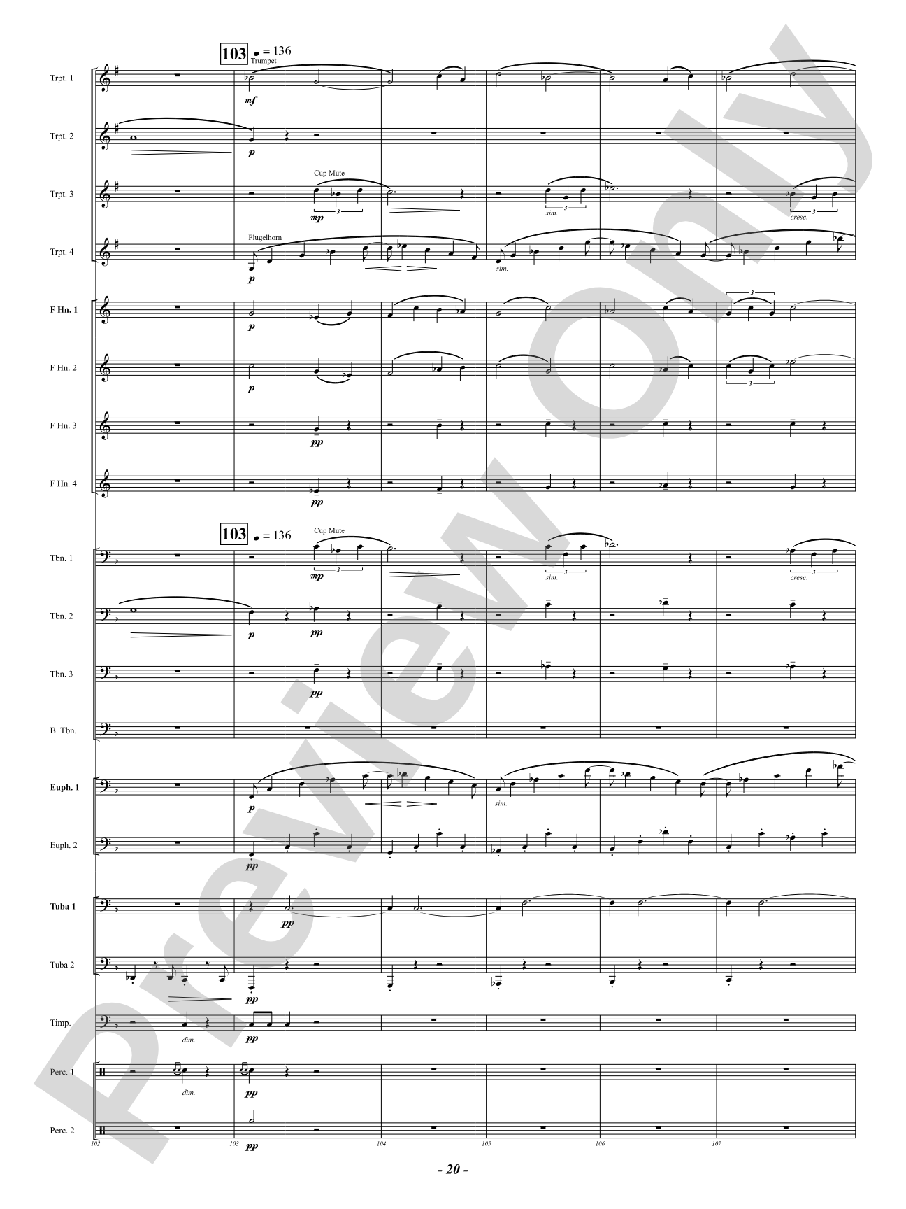 Finale (from "Enigma Variations"): Brass Ensemble Conductor Score & Parts