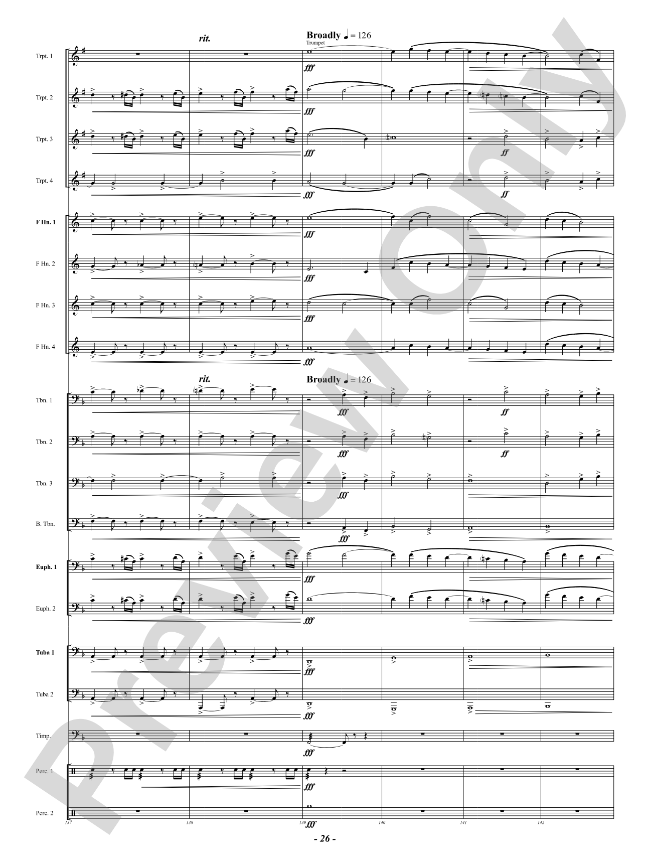Finale (from "Enigma Variations"): Brass Ensemble Conductor Score & Parts
