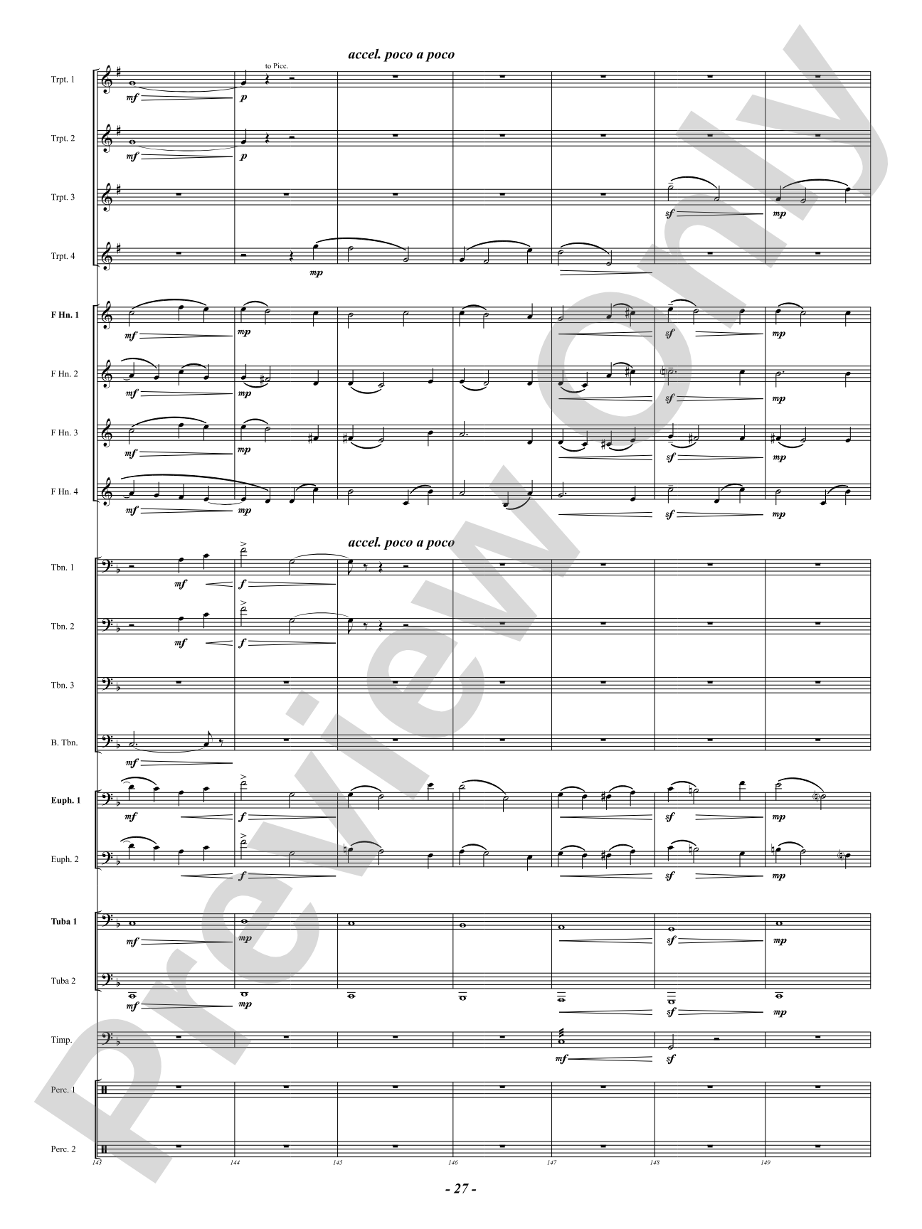 Finale (from "Enigma Variations"): Brass Ensemble Conductor Score & Parts