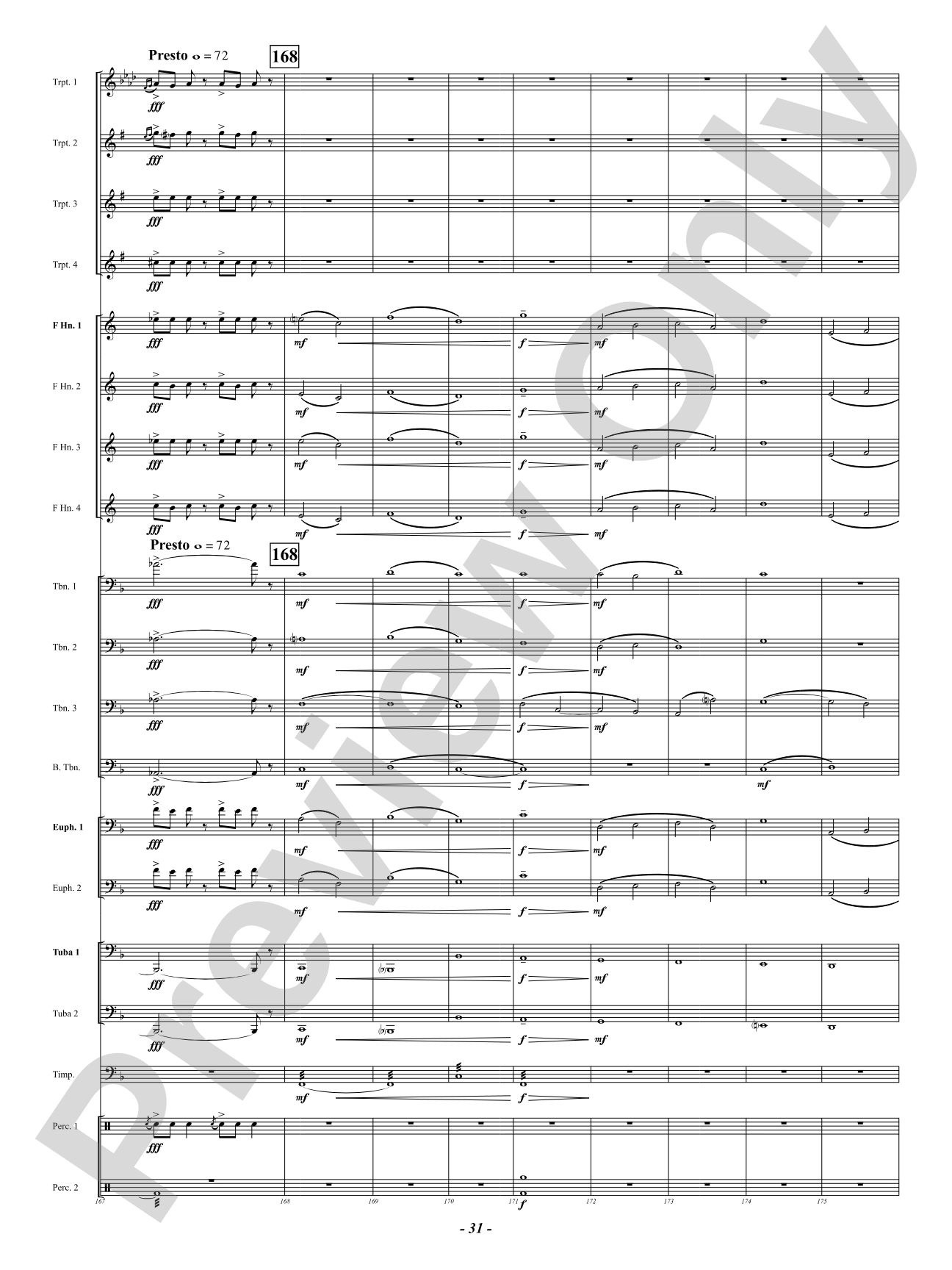 Finale (from "Enigma Variations"): Brass Ensemble Conductor Score & Parts