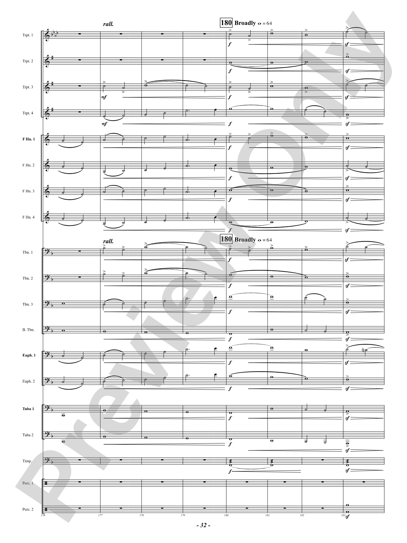 Finale (from "Enigma Variations"): Brass Ensemble Conductor Score & Parts