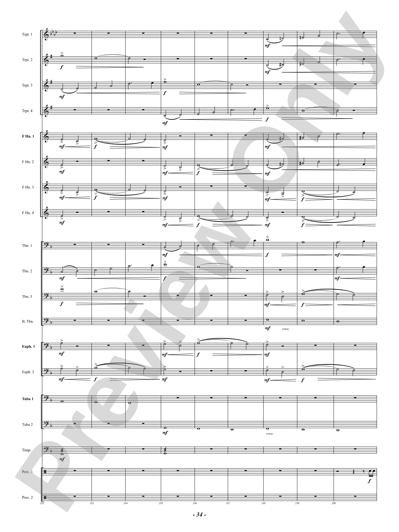 Finale (from "Enigma Variations"): Brass Ensemble Conductor Score & Parts
