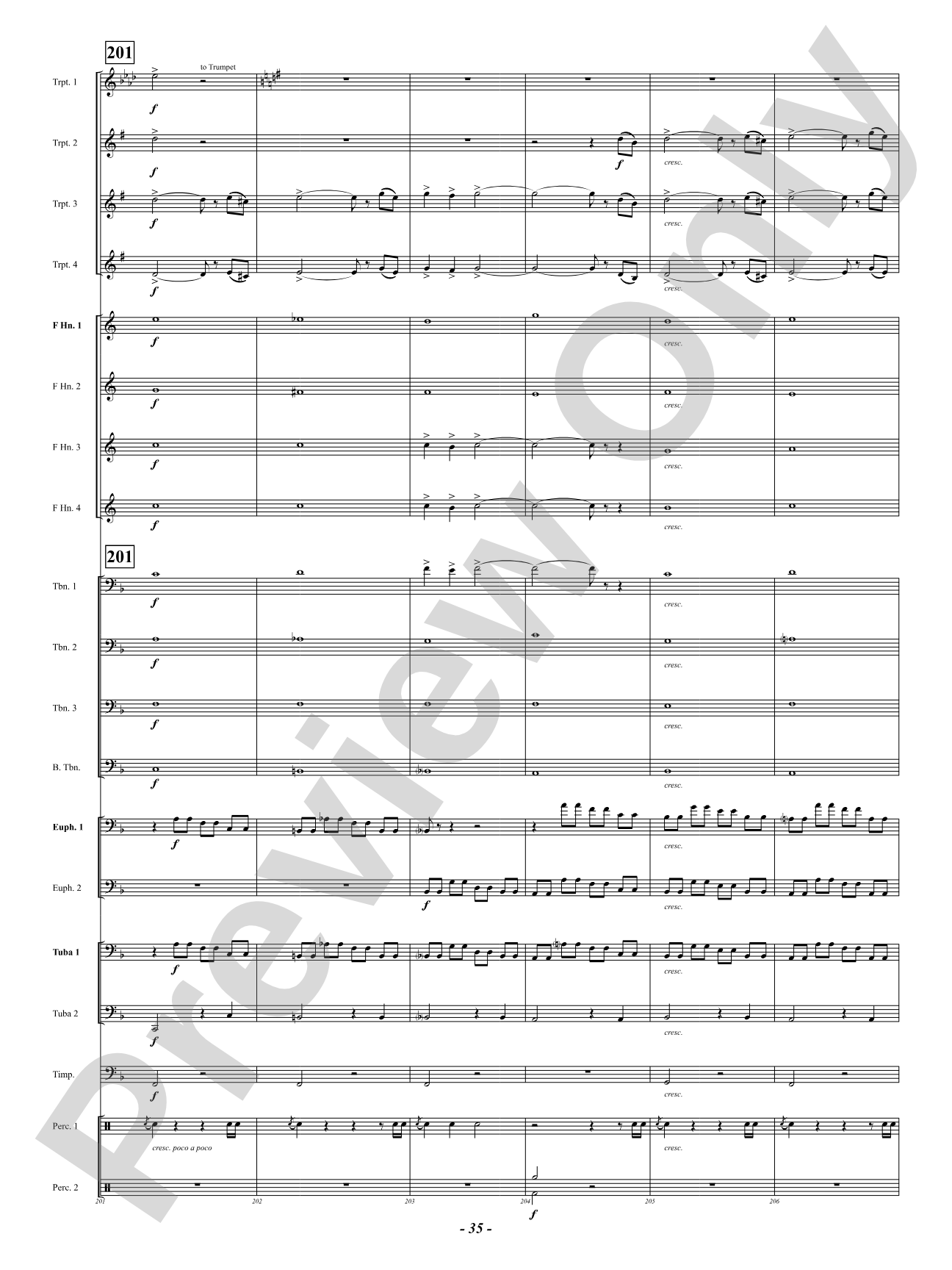 Finale (from "Enigma Variations"): Brass Ensemble Conductor Score & Parts