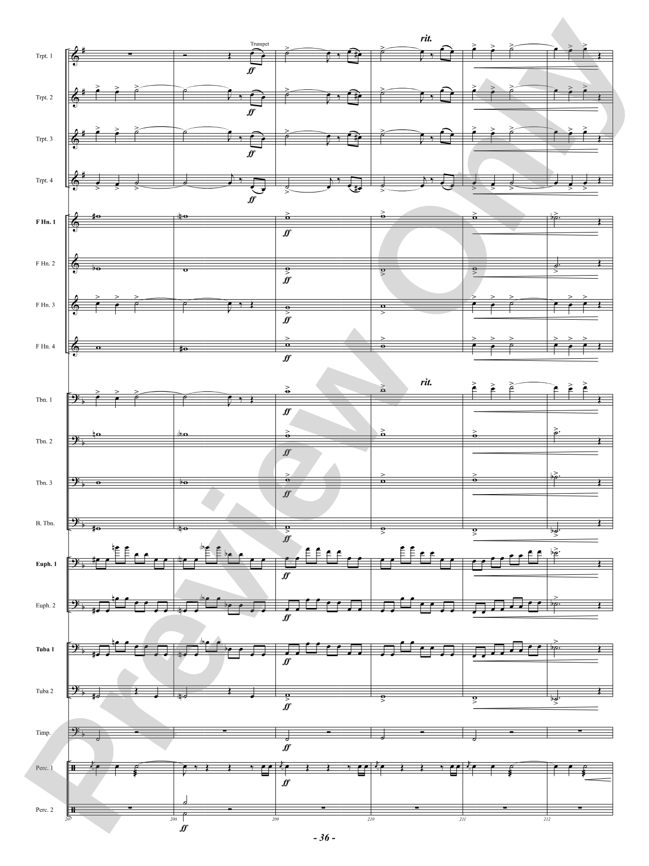 Finale (from "Enigma Variations"): Brass Ensemble Conductor Score & Parts
