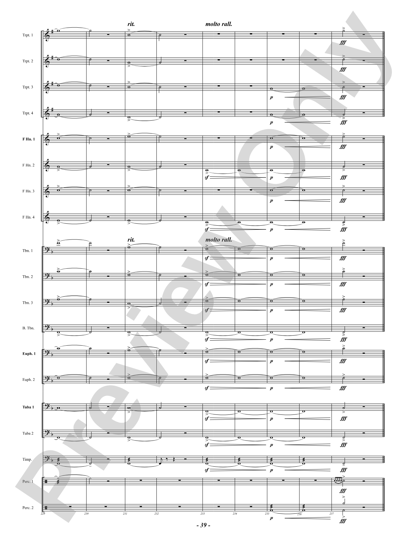 Finale (from "Enigma Variations"): Brass Ensemble Conductor Score & Parts