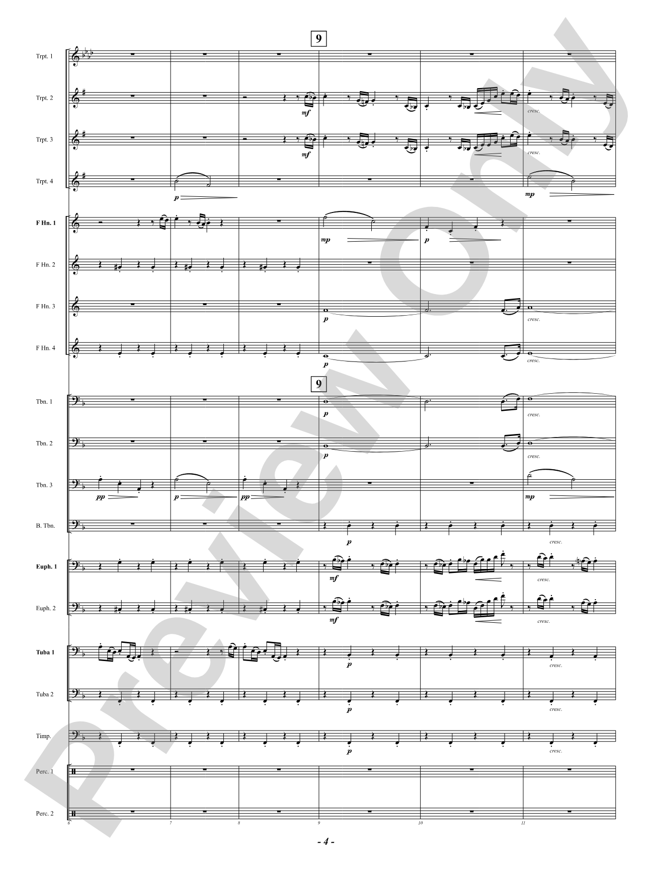Finale (from "Enigma Variations"): Brass Ensemble Conductor Score & Parts