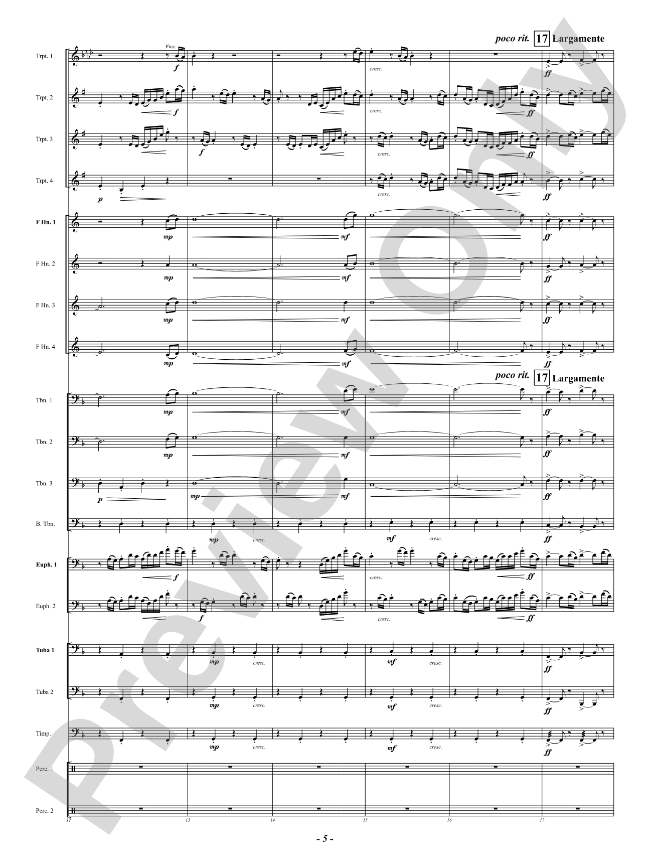 Finale (from "Enigma Variations"): Brass Ensemble Conductor Score & Parts