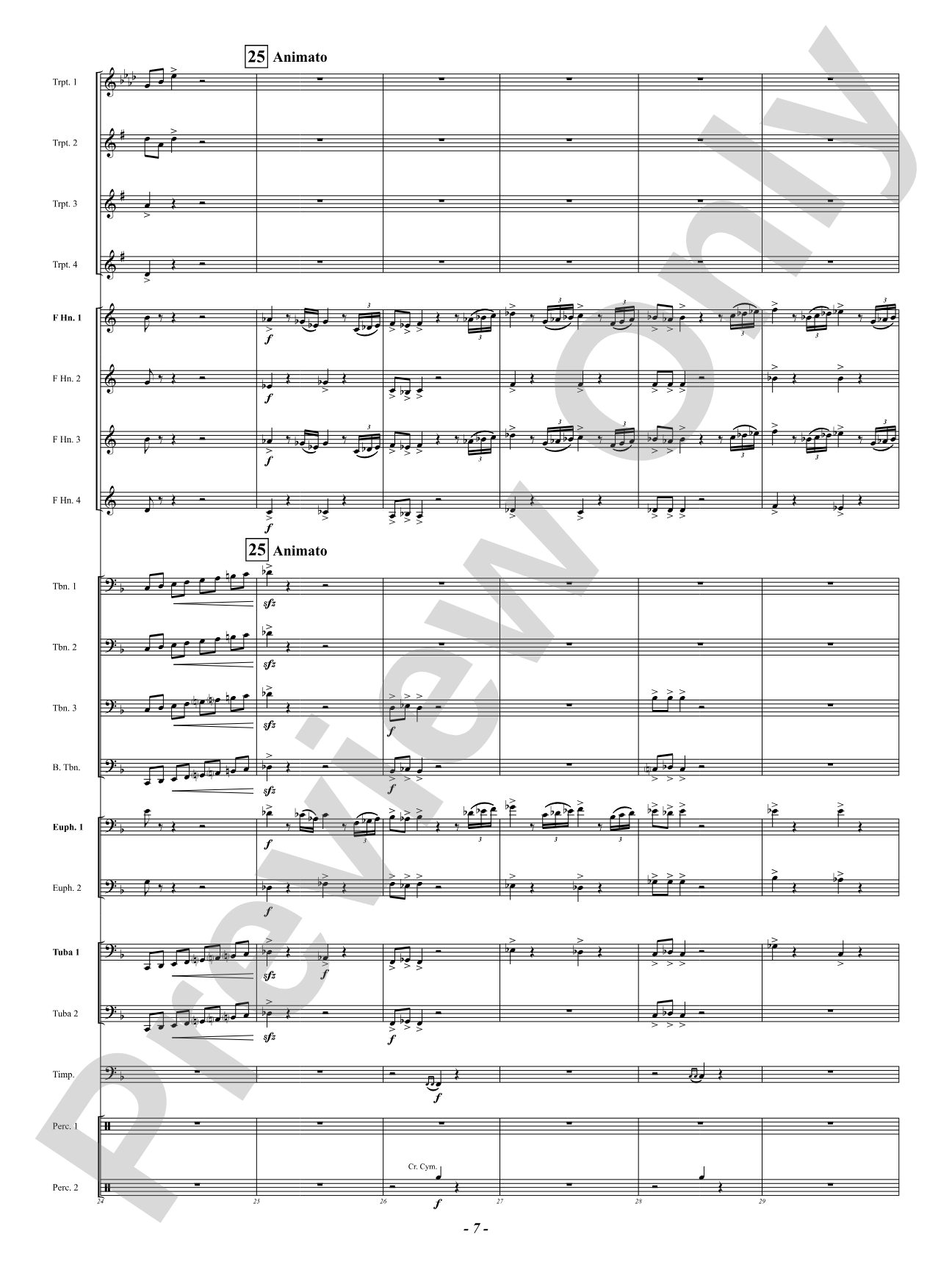 Finale (from "Enigma Variations"): Brass Ensemble Conductor Score & Parts
