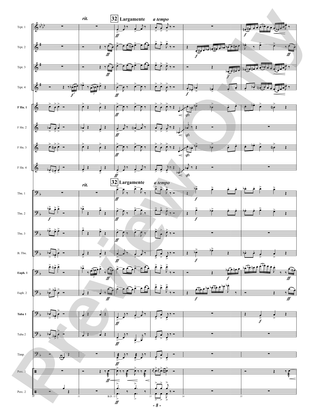 Finale (from "Enigma Variations"): Brass Ensemble Conductor Score & Parts