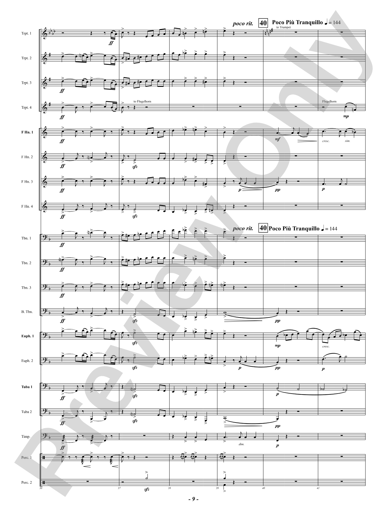 Finale (from "Enigma Variations"): Brass Ensemble Conductor Score & Parts