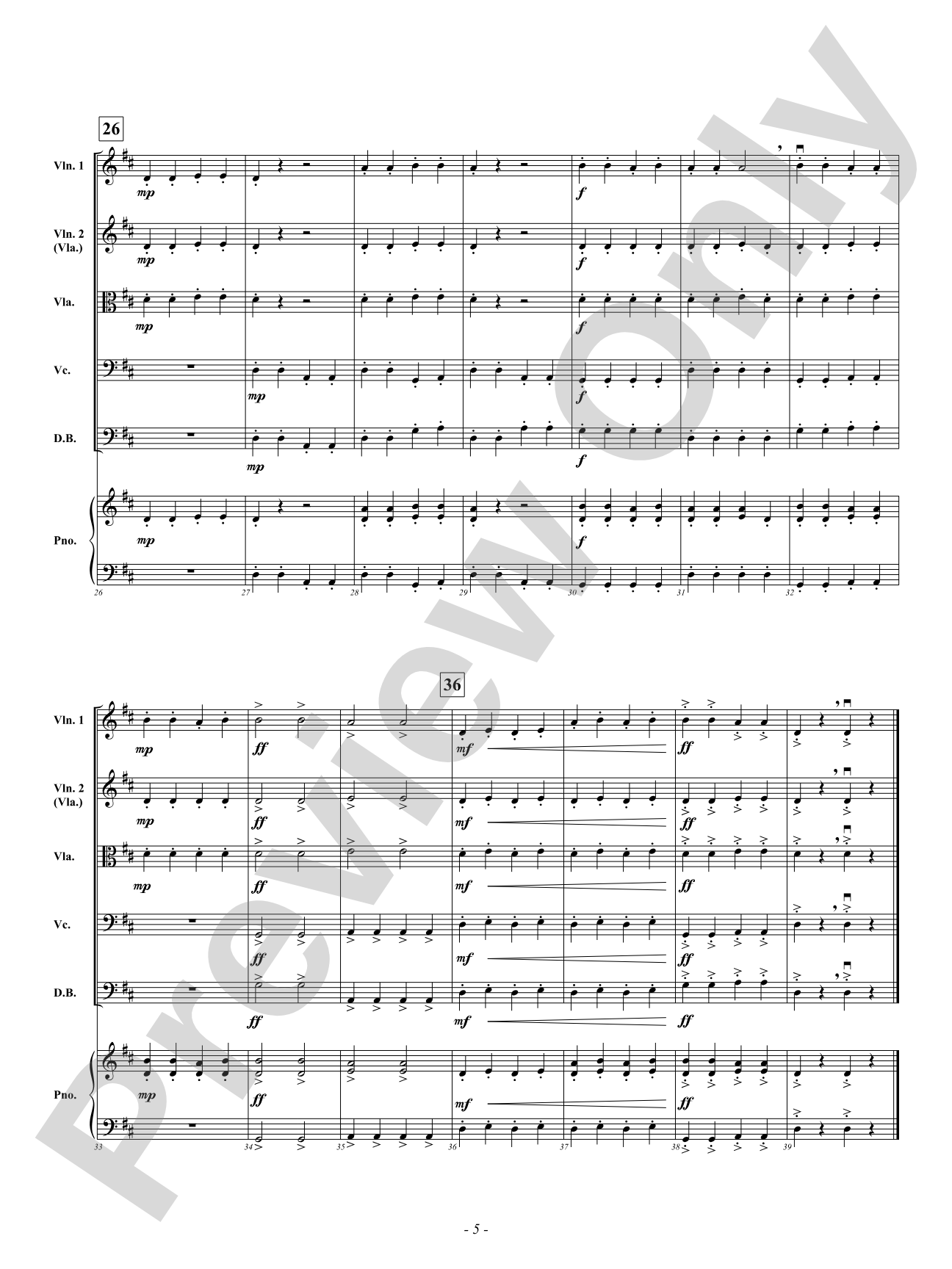 First Finger March: String Orchestra Conductor Score & Parts