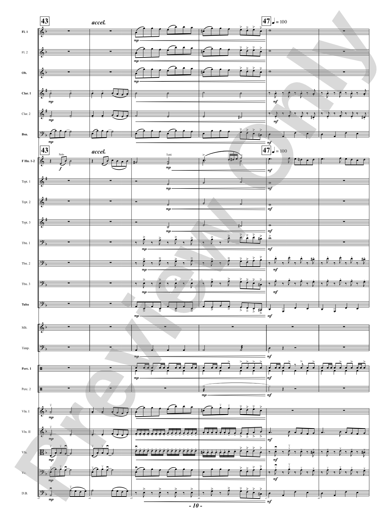 Luna's Diversion: Full Orchestra Conductor Score & Parts