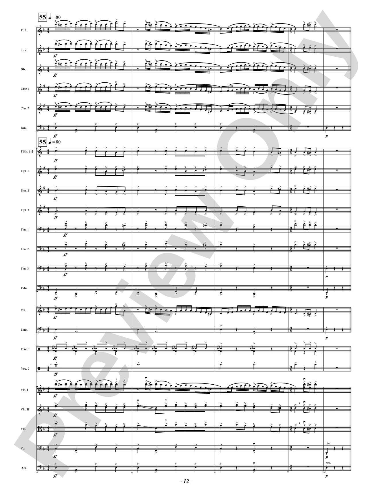 Luna's Diversion: Full Orchestra Conductor Score & Parts
