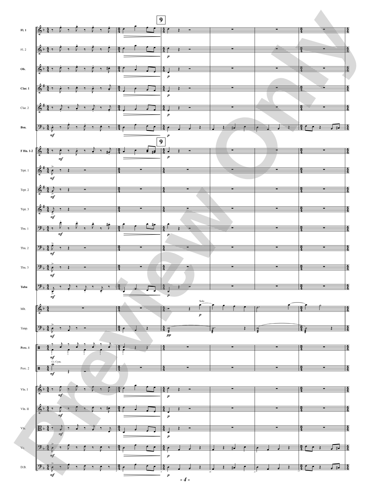 Luna's Diversion: Full Orchestra Conductor Score & Parts