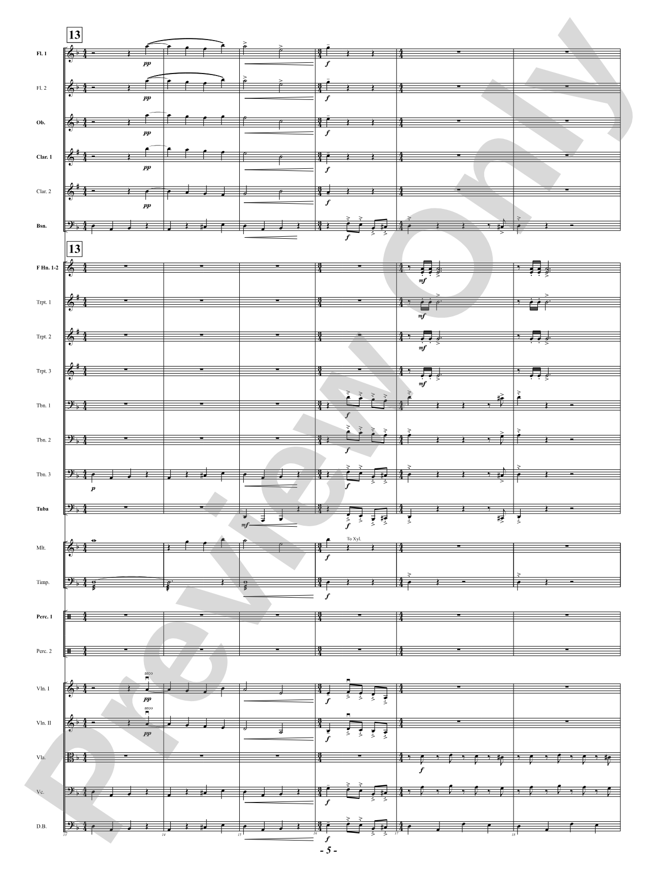 Luna's Diversion: Full Orchestra Conductor Score & Parts