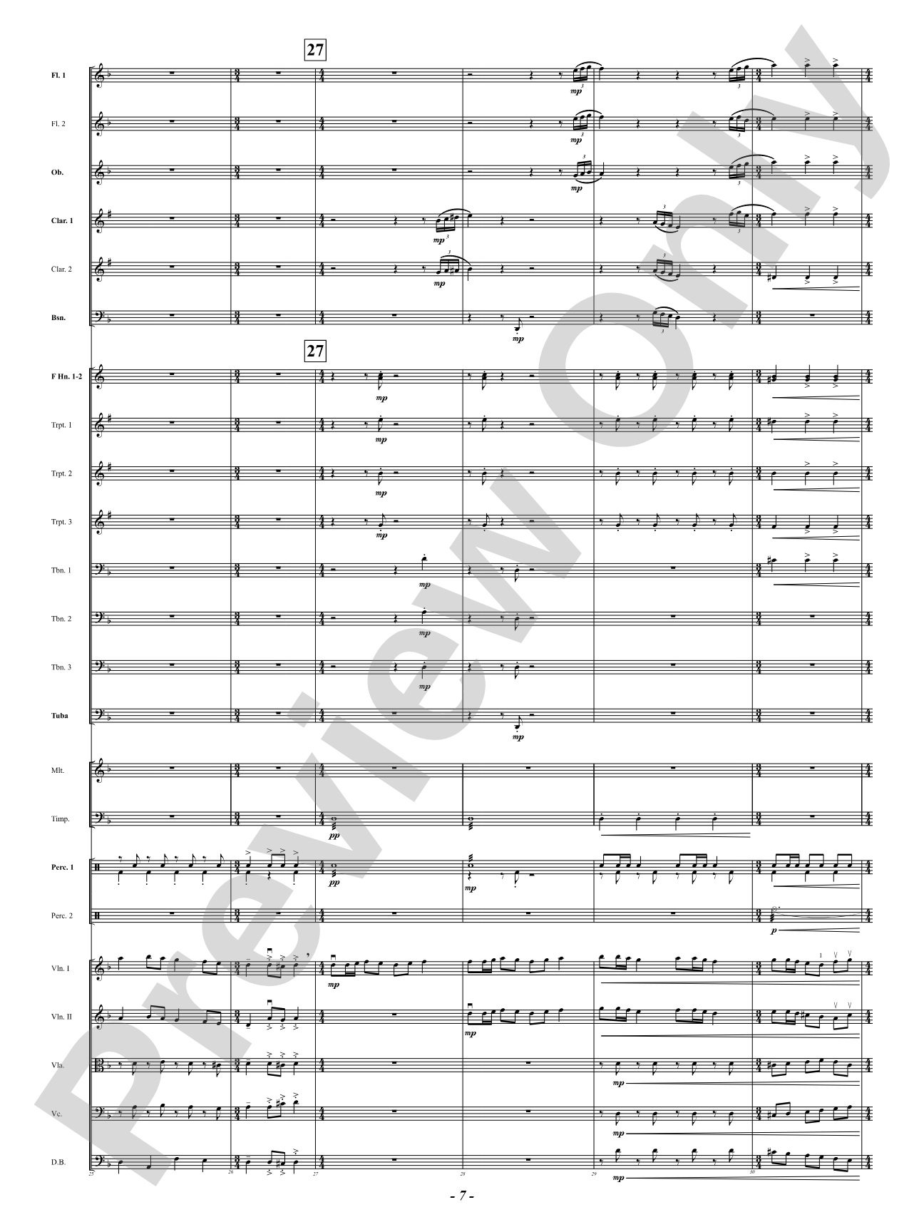Luna's Diversion: Full Orchestra Conductor Score & Parts