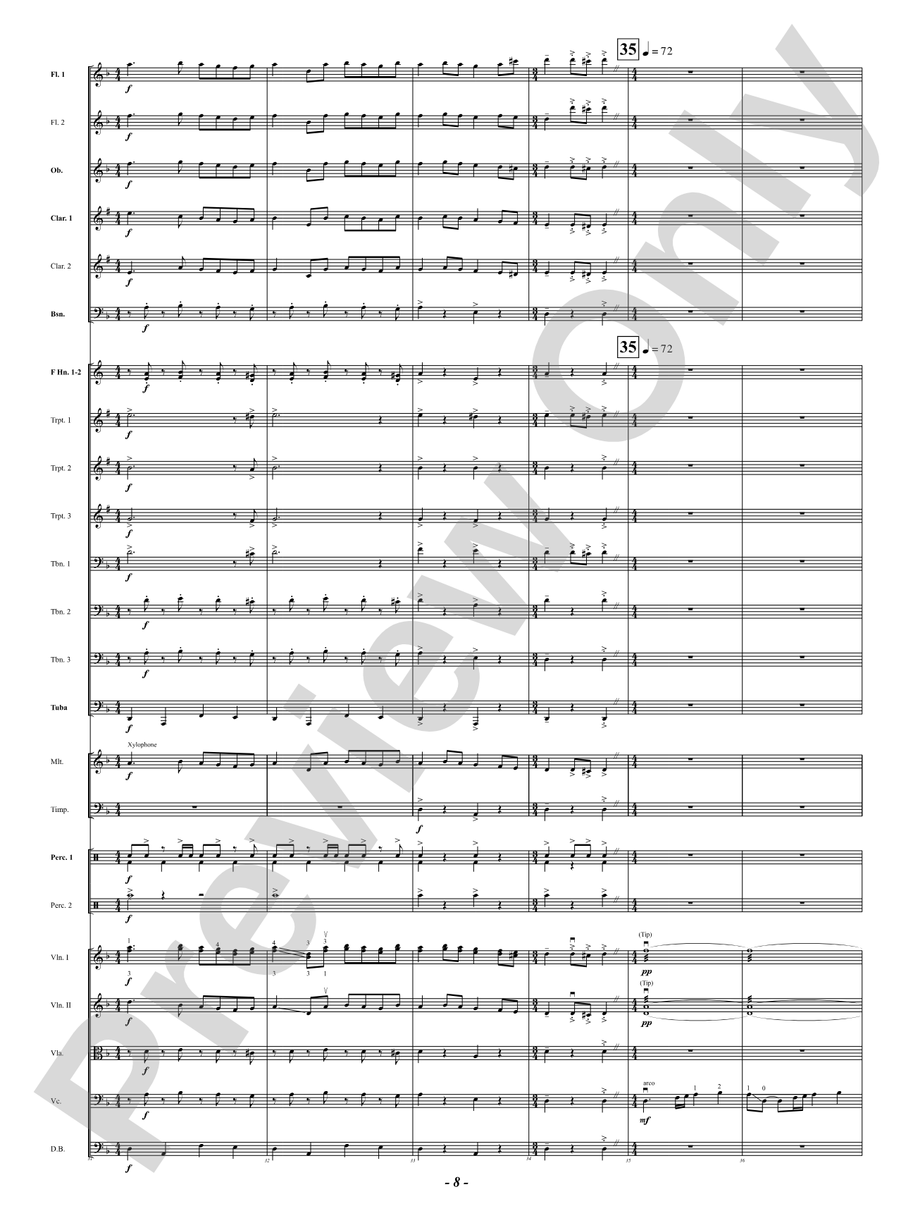 Luna's Diversion: Full Orchestra Conductor Score & Parts
