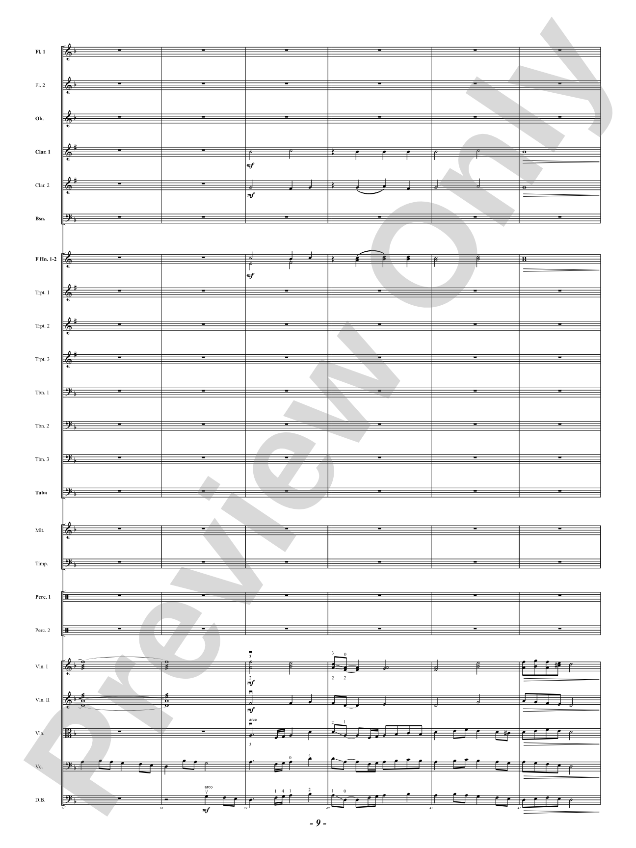 Luna's Diversion: Full Orchestra Conductor Score & Parts
