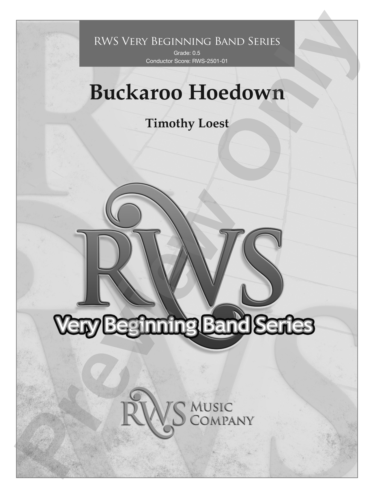 Buckaroo Hoedown: Concert Band Conductor Score & Parts
