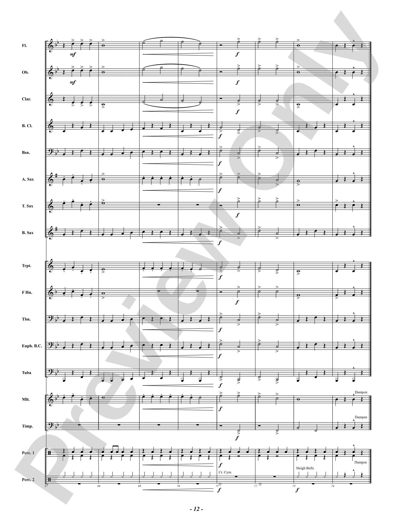 Beethoven Chrismix: Concert Band Conductor Score & Parts