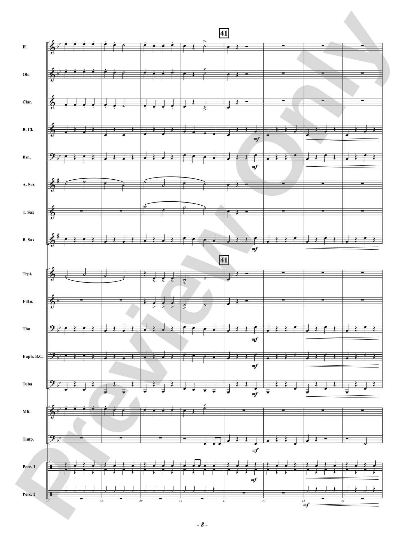 Beethoven Chrismix: Concert Band Conductor Score & Parts