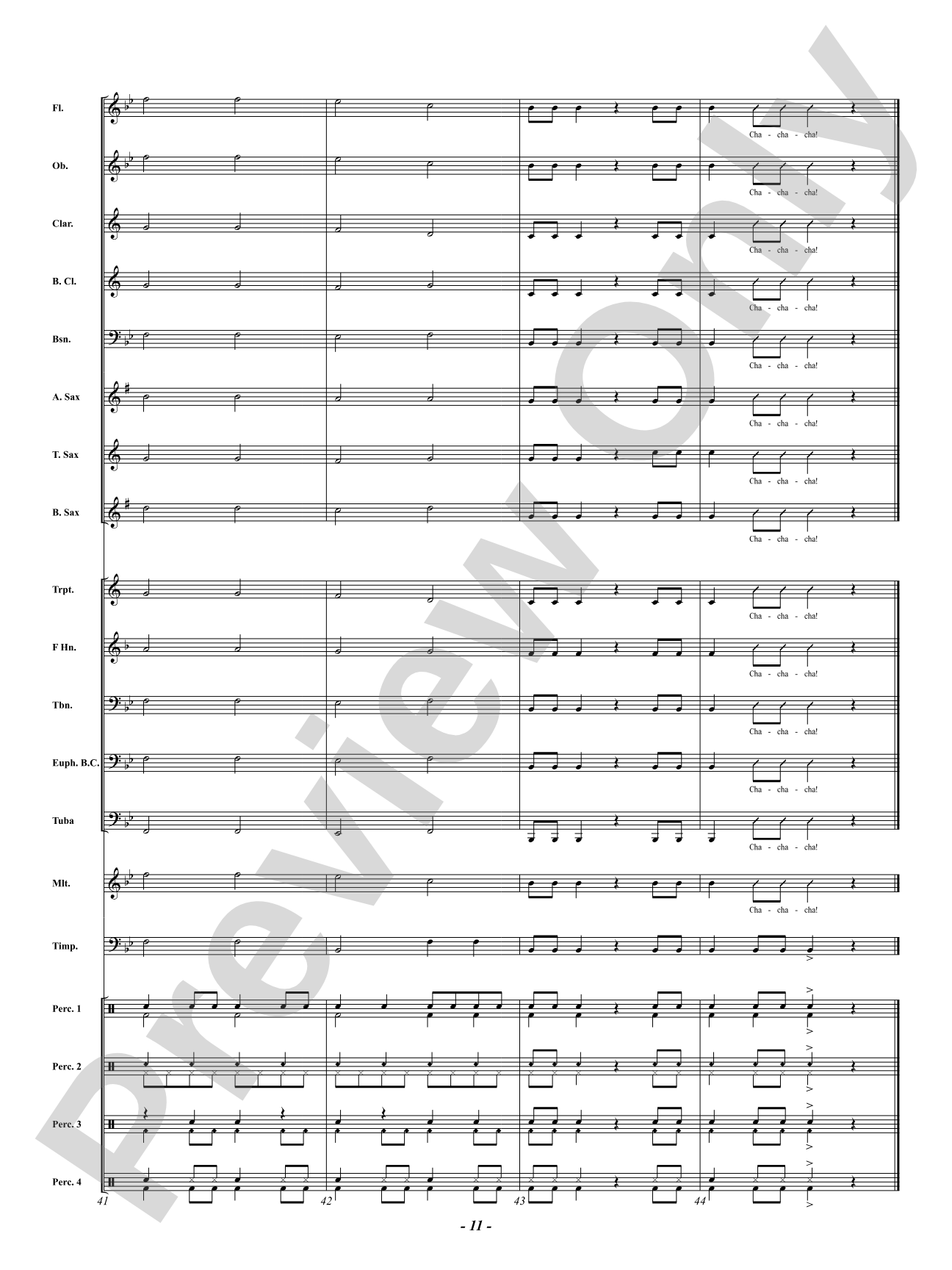 Ho-Ho-Ho, Cha-Cha-Cha!: Concert Band Conductor Score & Parts