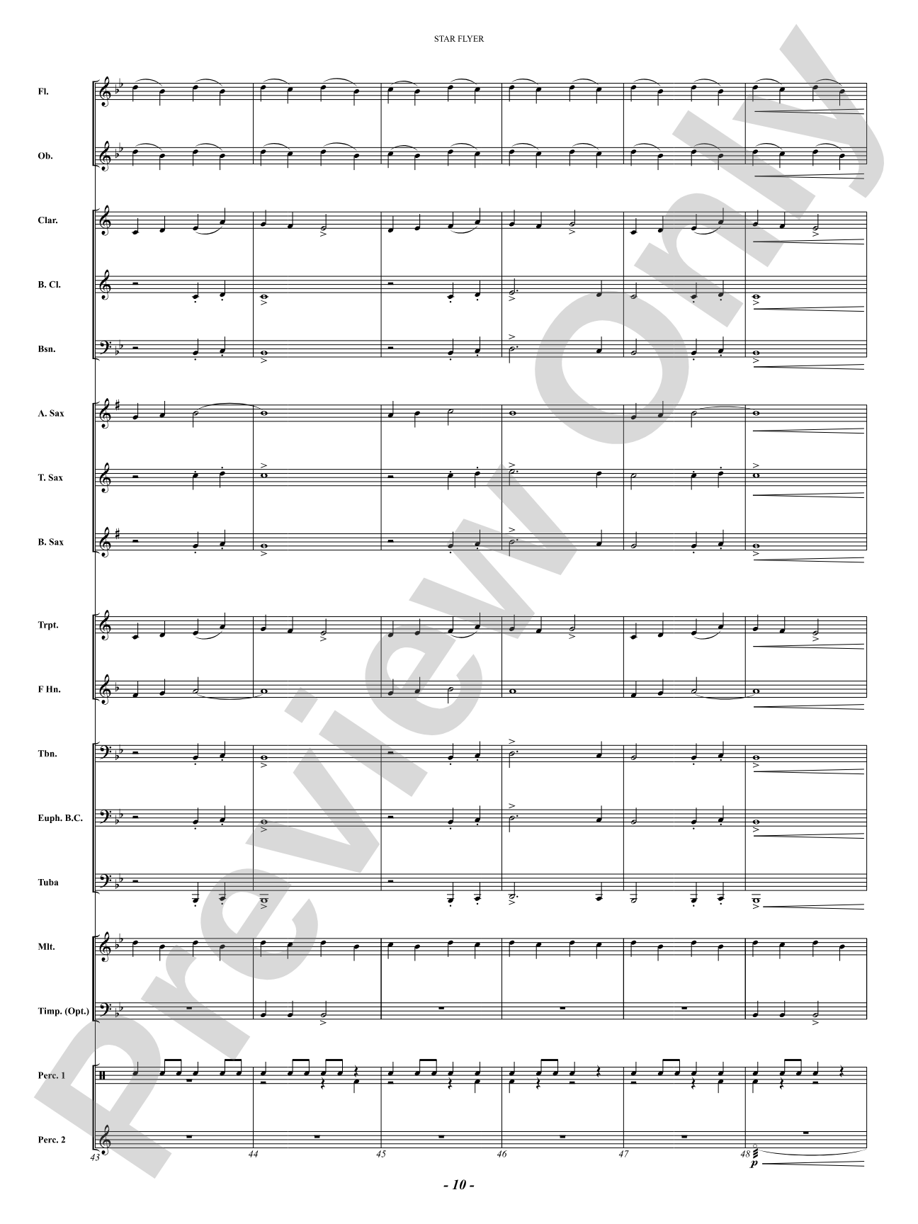Star Flyer: Concert Band Conductor Score & Parts