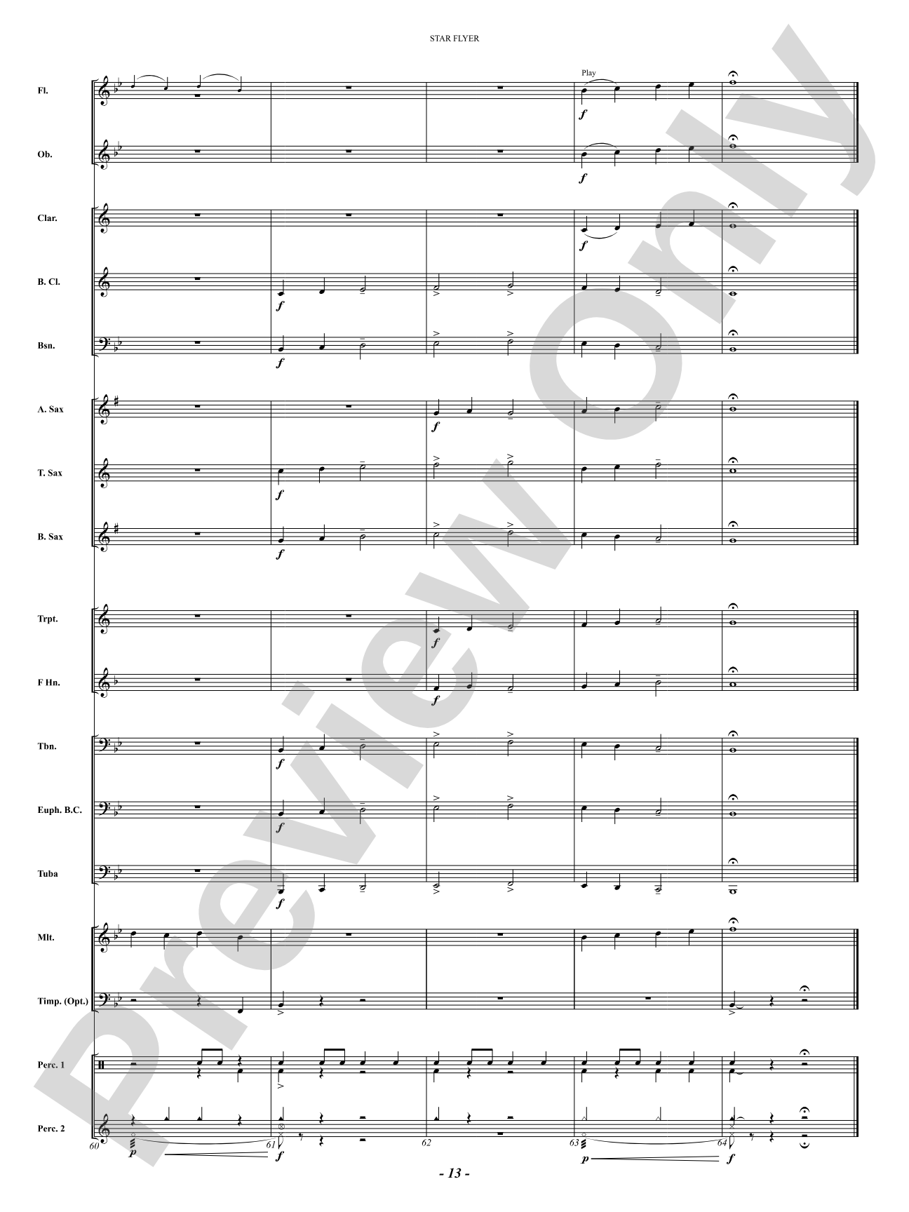 Star Flyer: Concert Band Conductor Score & Parts