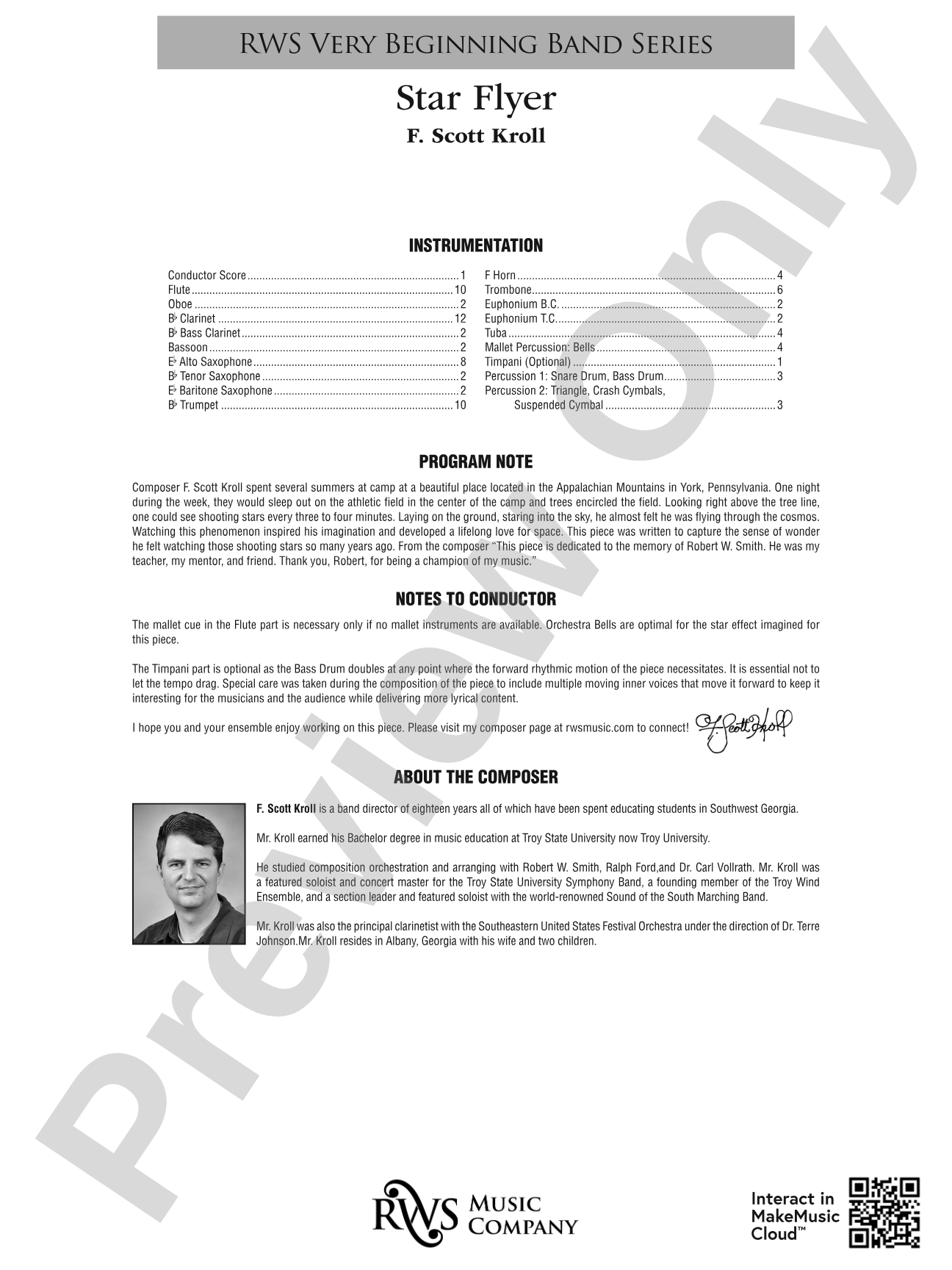 Star Flyer: Concert Band Conductor Score & Parts