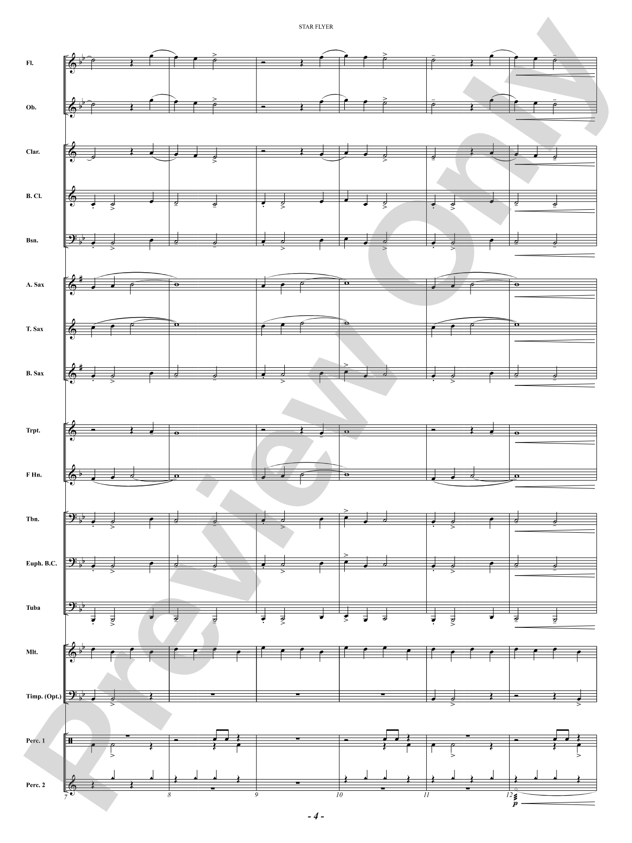 Star Flyer: Concert Band Conductor Score & Parts