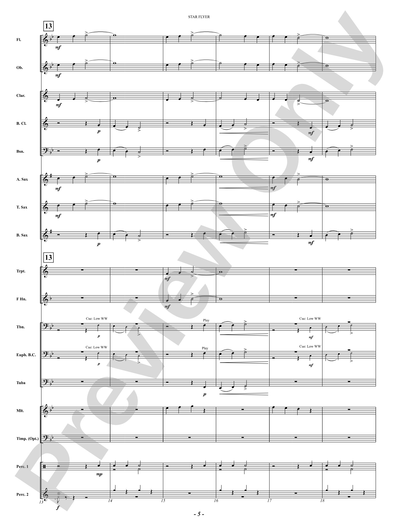 Star Flyer: Concert Band Conductor Score & Parts
