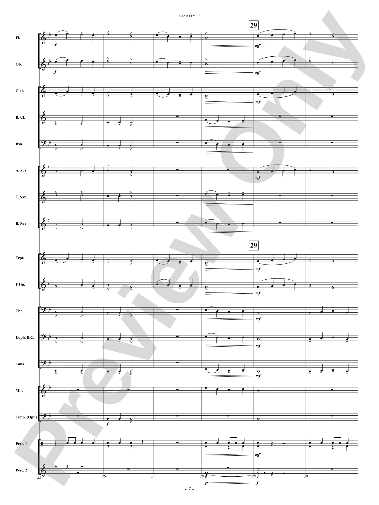 Star Flyer: Concert Band Conductor Score & Parts